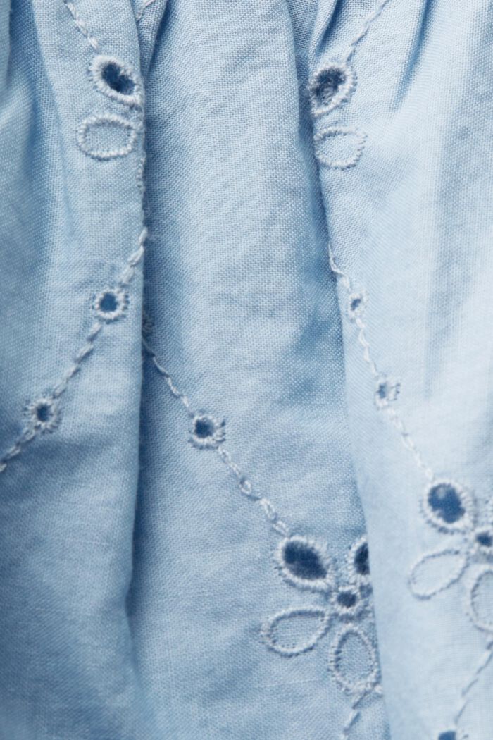 Vyšívané šaty, 100% bavlna, LIGHT BLUE LAVENDER, detail image number 4