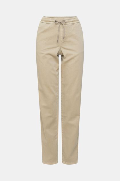 Kalhoty se stahovací šňůrkou v pase, z bavlna pima