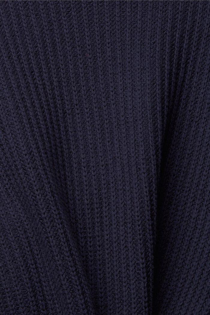 Hrubě pletený kardigan ze směsi bavlny, NAVY, detail image number 1