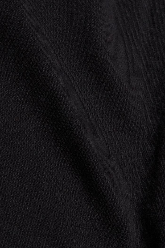2 v 1: pulovr a midi šaty, směs s bio bavlnou, BLACK, detail image number 4