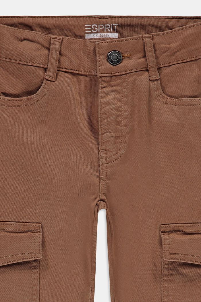 Bavlněné cargo kalhoty s nastavitelným pasem, CARAMEL, detail image number 2