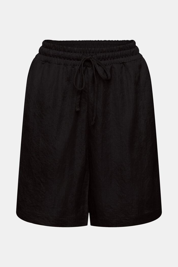 Bermudové šortky z jemné pleteniny, BLACK, detail image number 7