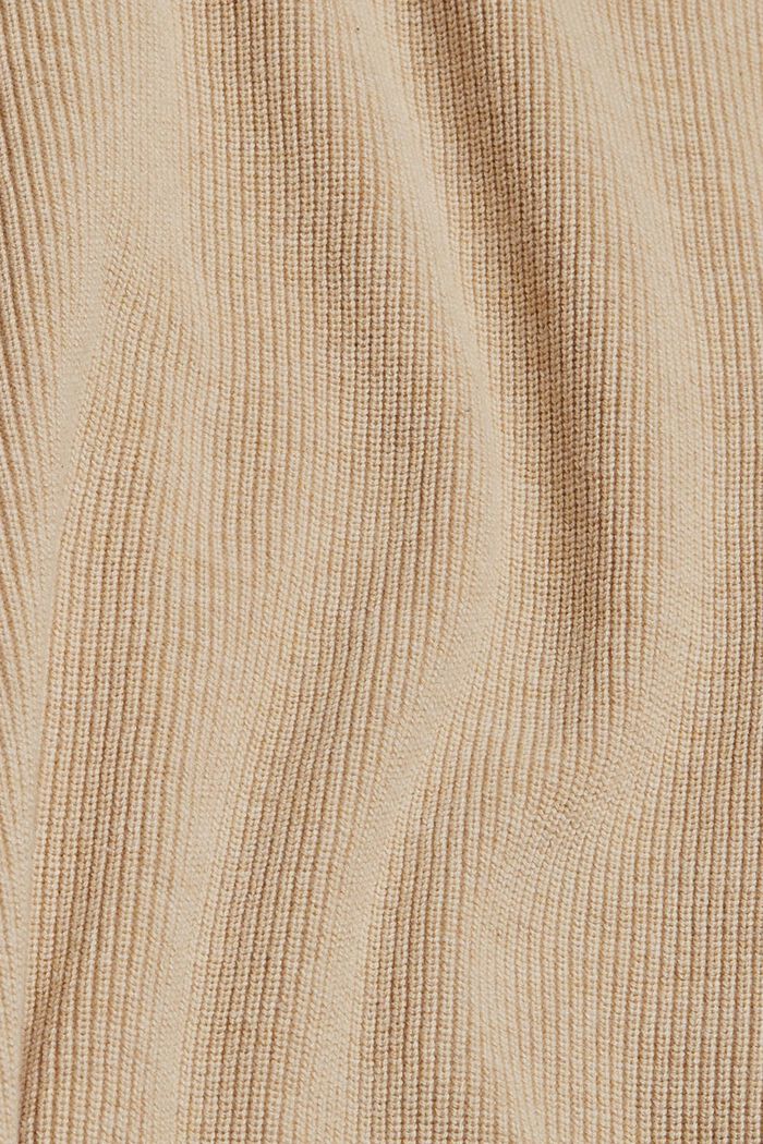 Pletený svetr ze 100% bio bavlny, SAND, detail image number 4