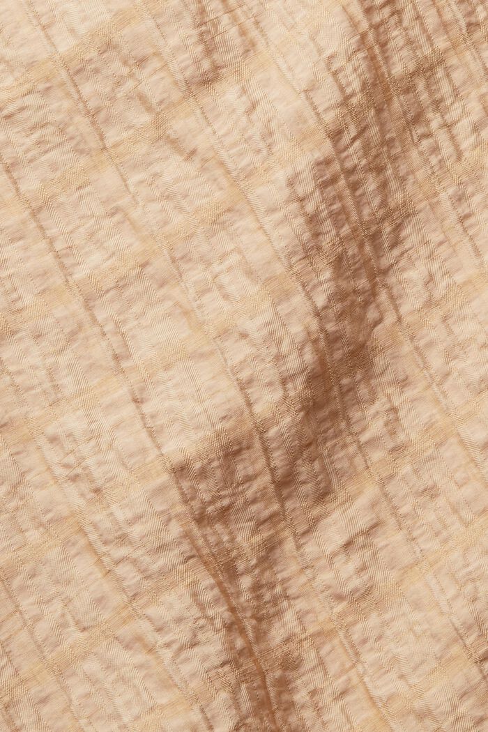 Károvaná halenka se zmačkaným vzhledem, CREAM BEIGE, detail image number 5
