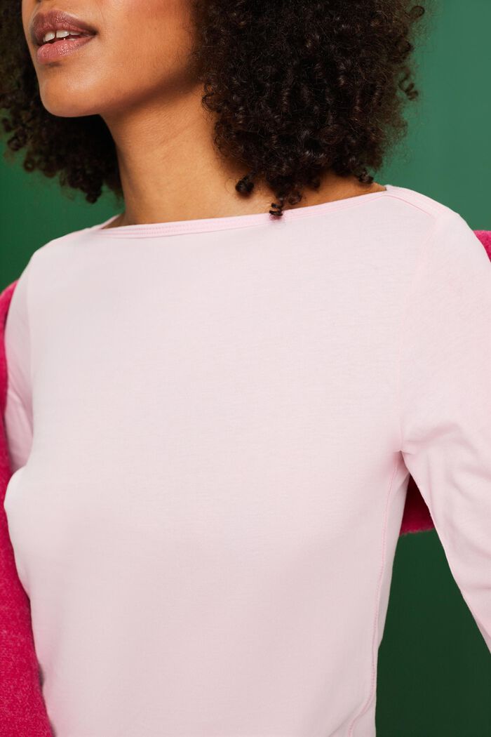 Tričko s dlouhými rukávy, bio bavlna, PASTEL PINK, detail image number 2