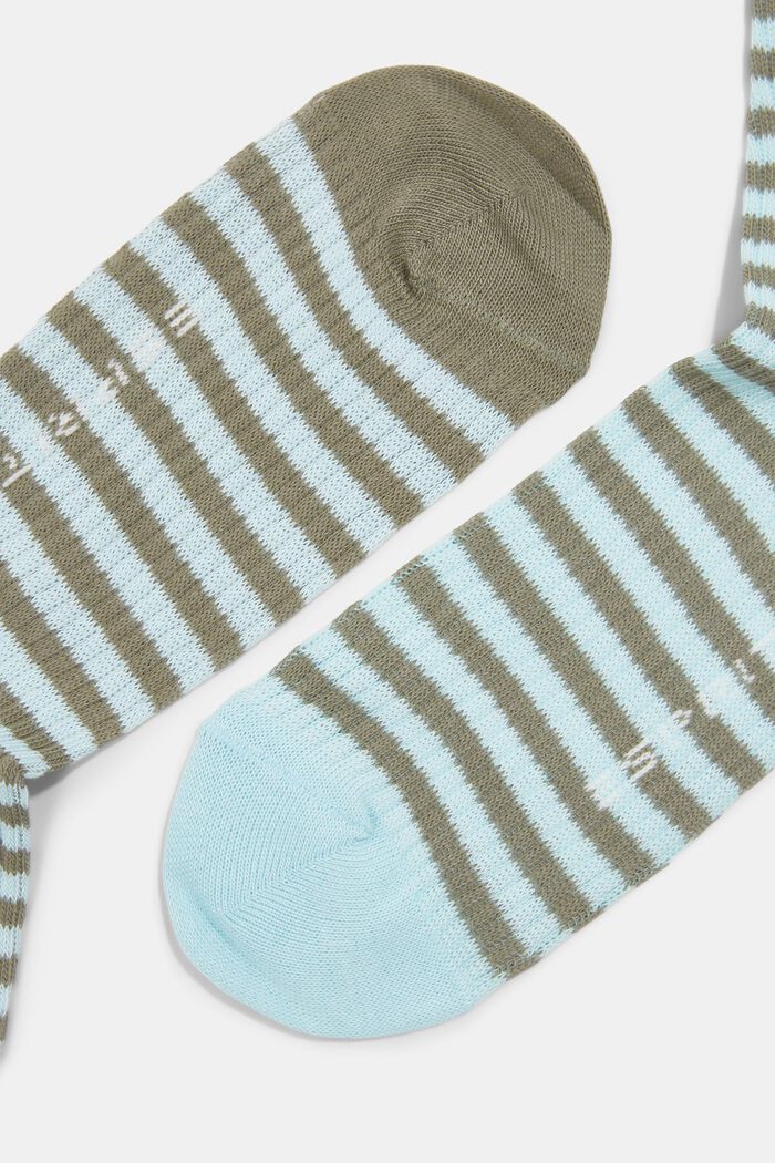 2 páry ponožek v balení v pruhovaném vzhledu, JUNGLE, detail image number 1