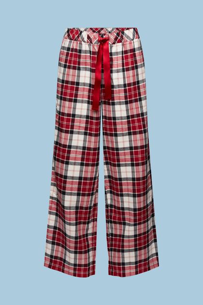 Pyžamové kalhoty z károvaného flanelu