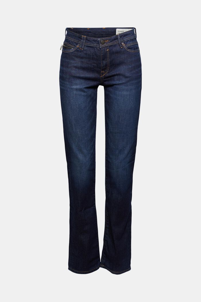 Strečové džíny s nízkým pasem, BLUE DARK WASHED, detail image number 0