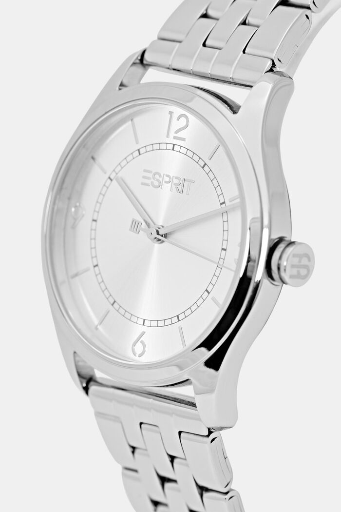 Nerezové hodinky s pětiřadým článkovým náramkem, SILVER, detail image number 1