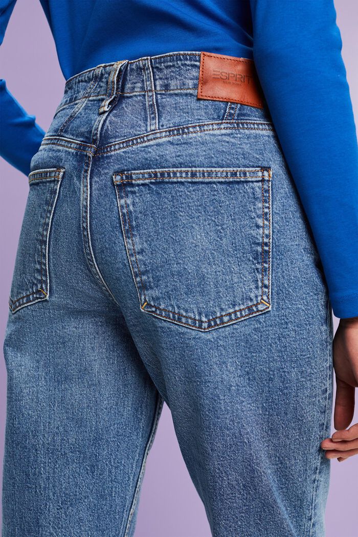 Retro klasické džíny se středně vysokým pasem, BLUE LIGHT WASHED, detail image number 4