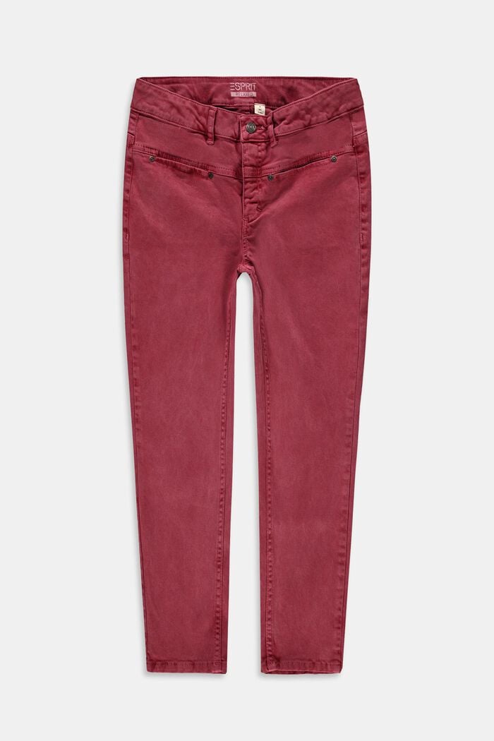 Kalhoty s bio bavlnou, DARK RED, detail image number 0