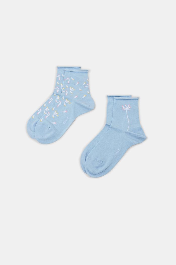 Ponožky z pleteniny s potiskem, 2 páry v balení, CLOUD, detail image number 0