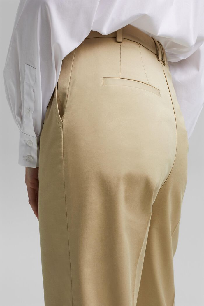 Business kalhoty chino z bavlny se strečem, SAND, detail image number 5