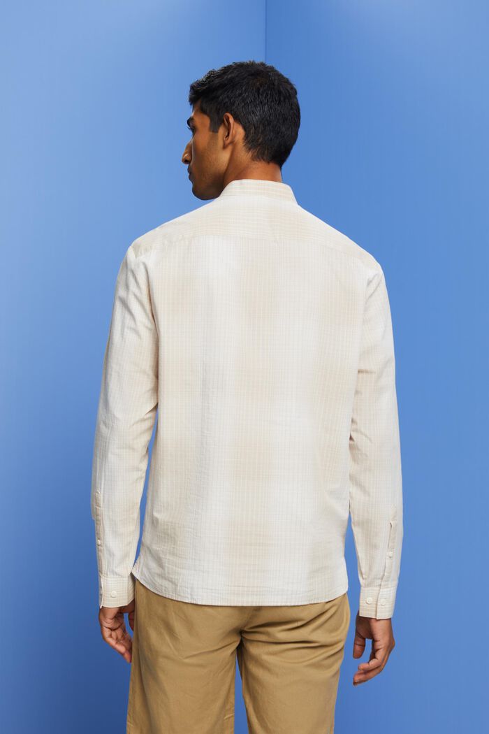 Ombré košile s mandarínským límcem, LIGHT TAUPE, detail image number 5