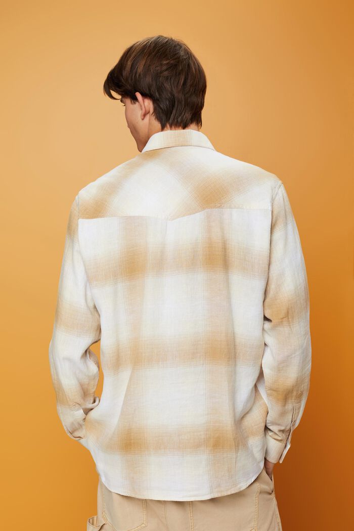 Kostkovaná košile, tartan, směs bavlny a konopí, ICE, detail image number 2