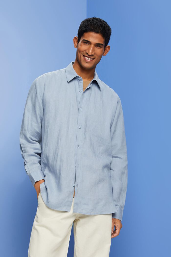 Lněná košile, LIGHT BLUE LAVENDER, detail image number 0