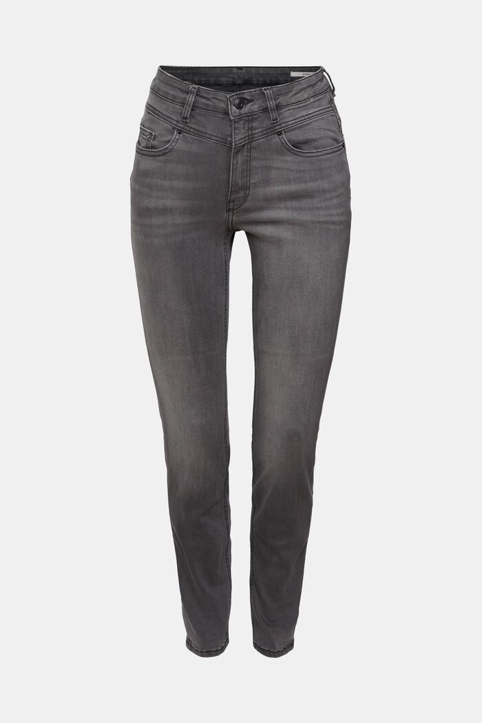 Tvarující džíny s vysokým pasem, GREY DARK WASHED, detail image number 6