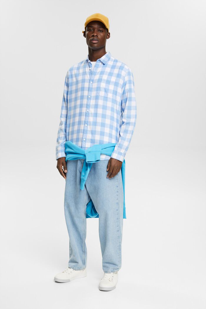 Flanelová košile z udržitelné bavlny s kárem vichy, BRIGHT BLUE, detail image number 6