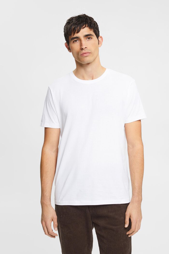 Žerzejové tričko, 100 % bavlna, WHITE, detail image number 0