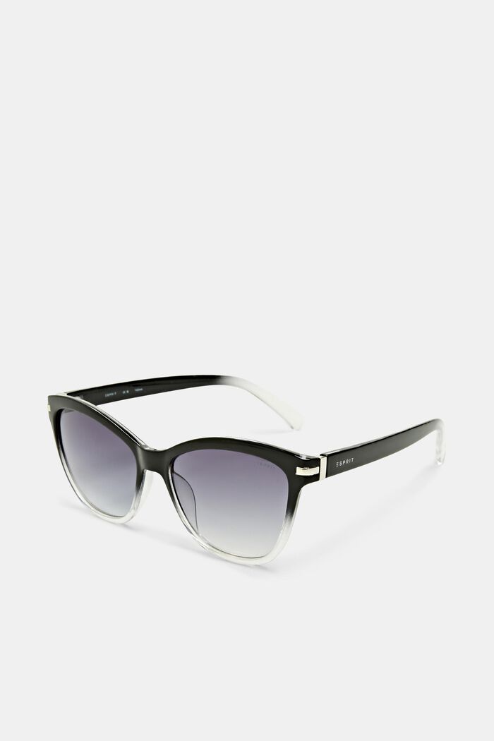 Gradientní sluneční brýle s tvarem kočičích očí, BLACK, detail image number 0