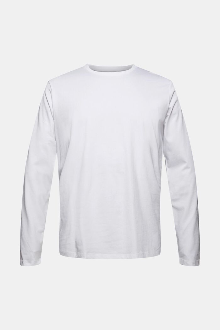 Žerzejové tričko s dlouhým rukávem, ze 100% bio bavlny, WHITE, detail image number 8