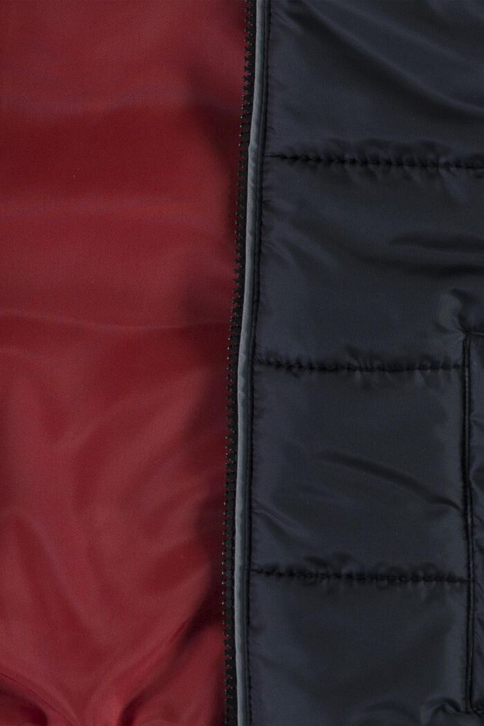 Vatovaná prošívaná vesta s kapucí, BLACK, detail image number 2