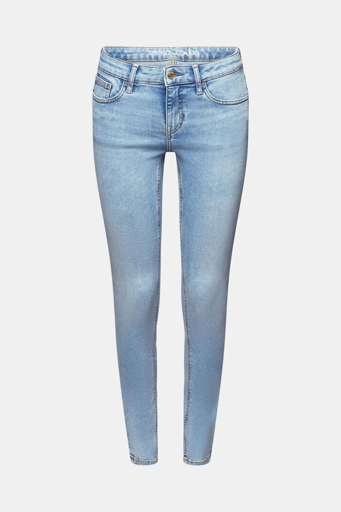 Skinny džíny se střední výškou pasu, BLUE LIGHT WASHED, detail image number 7