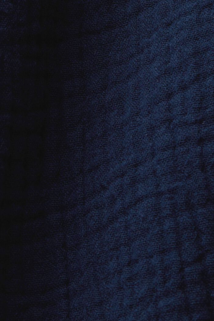 Ležérní košilové šaty s vázačkou, 100% bavlna, NAVY, detail image number 5