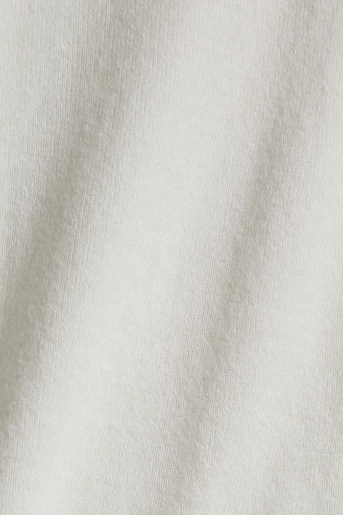 S vlnou/alpakou: pulovr s krátkými rukávy, OFF WHITE, detail image number 4