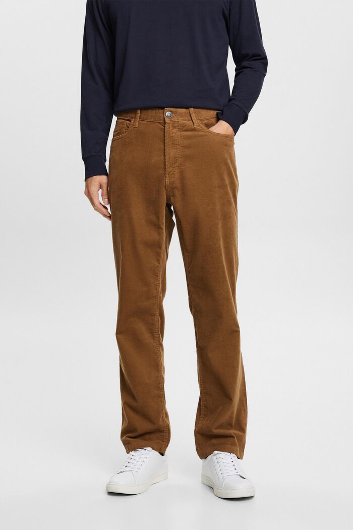 Manšestrové kalhoty s rovným straight střihem, BARK, detail image number 0