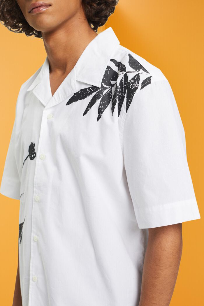 Košile s velkým květinovým potiskem, WHITE, detail image number 2