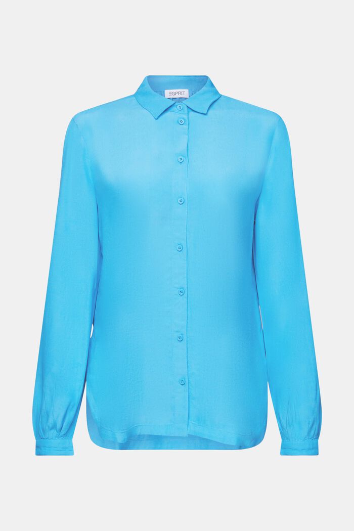 Krepová košilová halenka, BLUE, detail image number 7