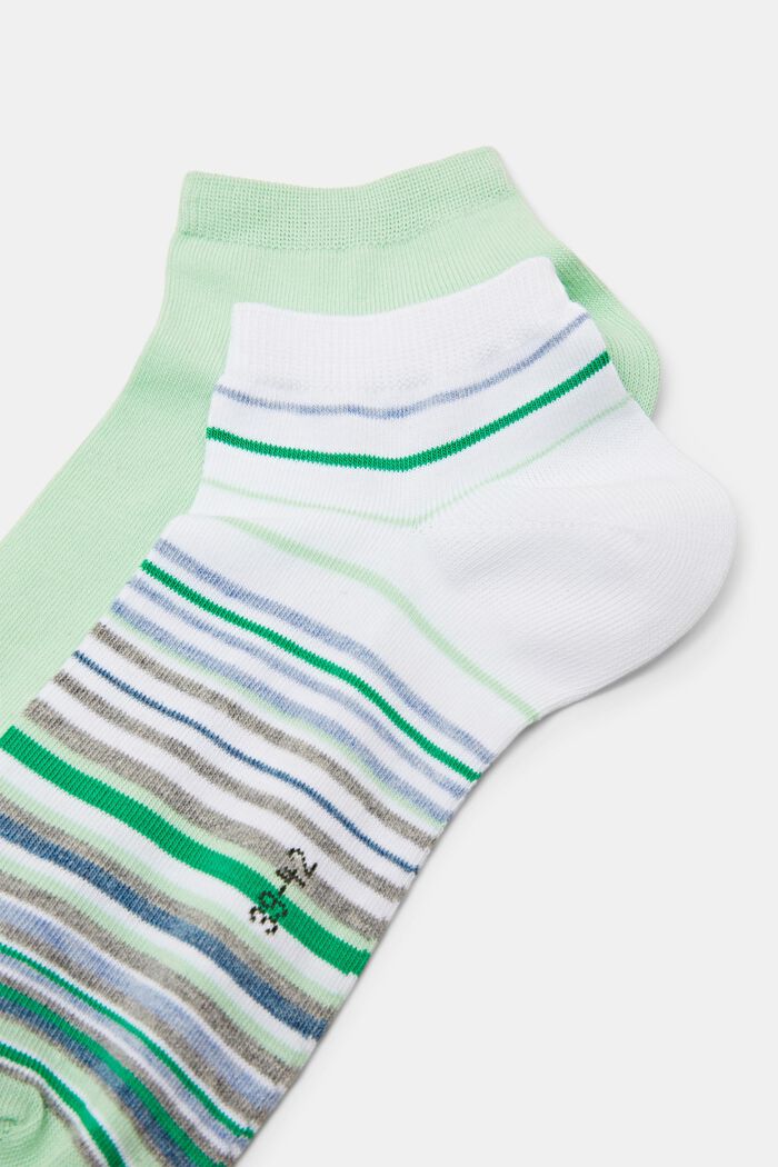 2 páry ponožek z bio bavlny, GREEN/OFF WHITE, detail image number 2