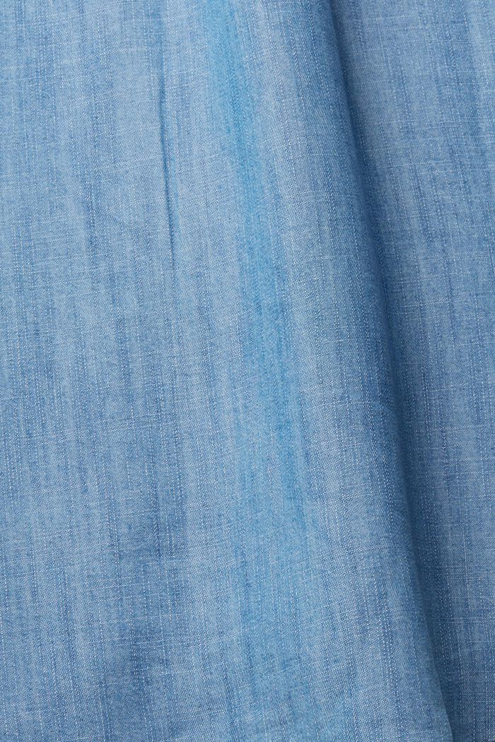 Z materiálu TENCEL™: oversized halenka džínového vzhledu, BLUE MEDIUM WASHED, detail image number 8