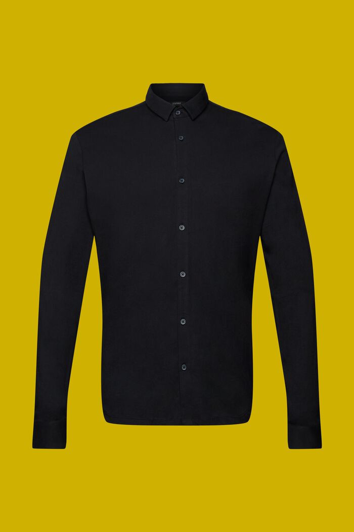 Žerzejová košile, 100 % bavlna, BLACK, detail image number 5