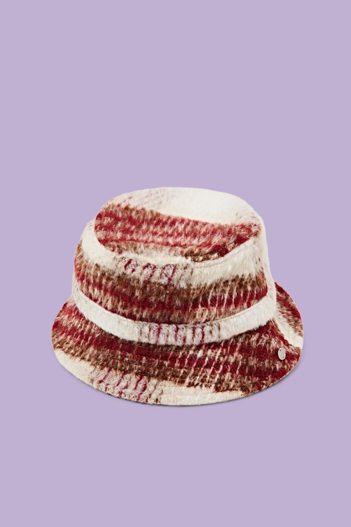 Počesaný klobouk bucket hat, BORDEAUX RED, detail image number 0