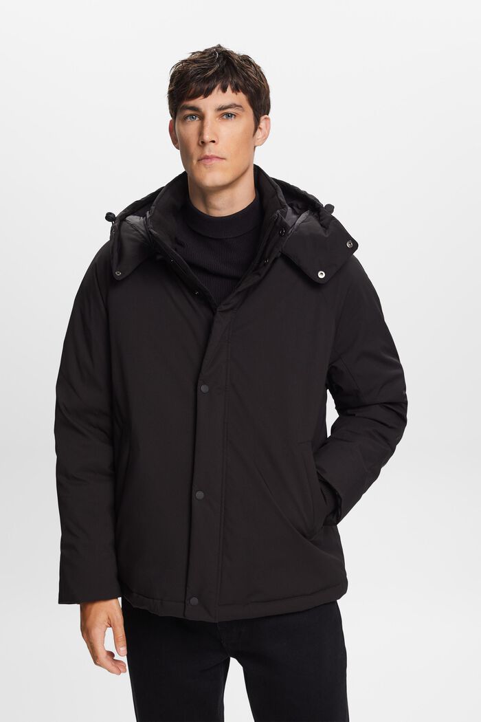 Péřový kabát s kapucí, BLACK, detail image number 2