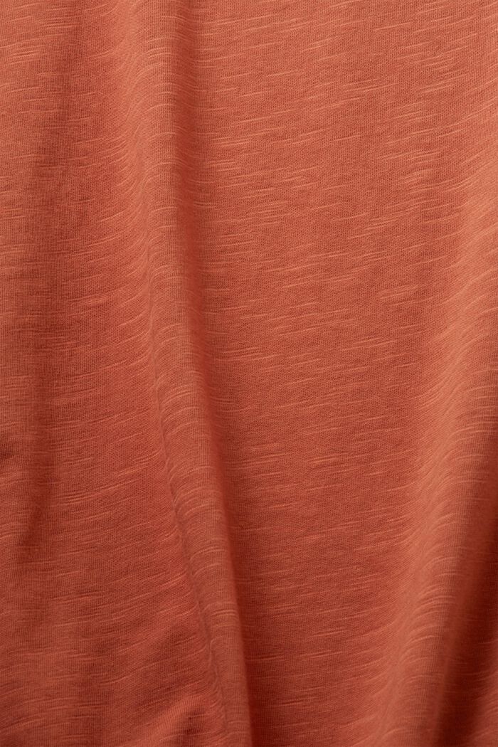 Žerzejové tričko s dlouhým rukávem, 100 % bavlna, TERRACOTTA, detail image number 5