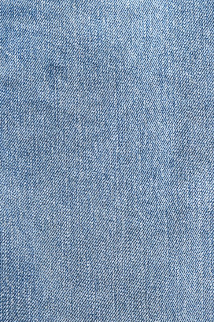 Rovné zužující se džíny se středně vysokým pasem, BLUE LIGHT WASHED, detail image number 5
