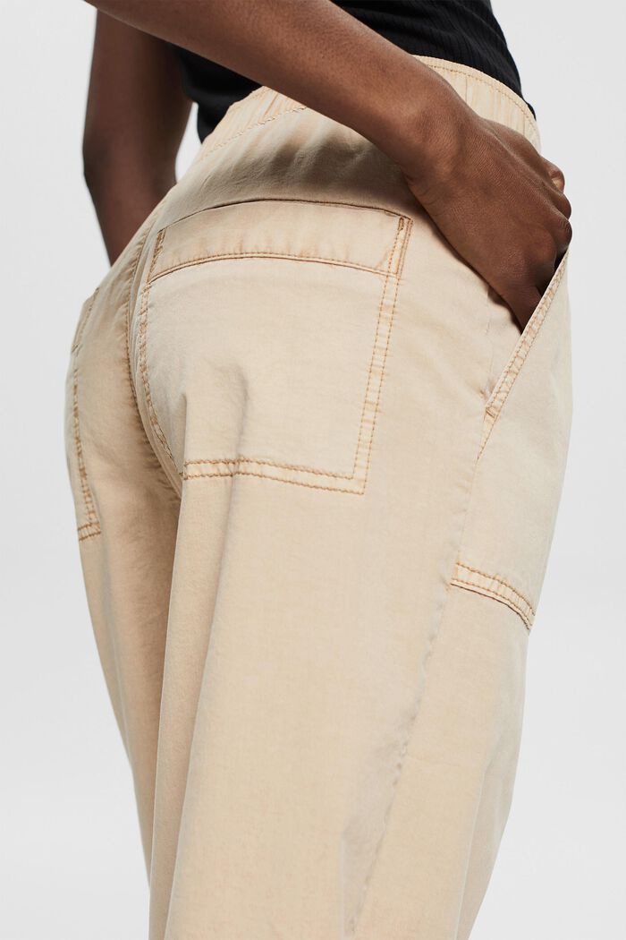 Kalhotová sukně s pasem na gumu, BEIGE, detail image number 5