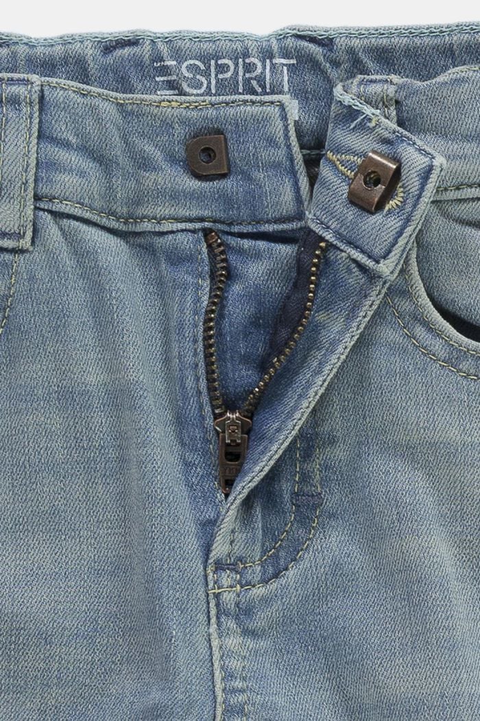 seprané strečové džíny s nastavitelným pasem, BLUE BLEACHED, detail image number 2