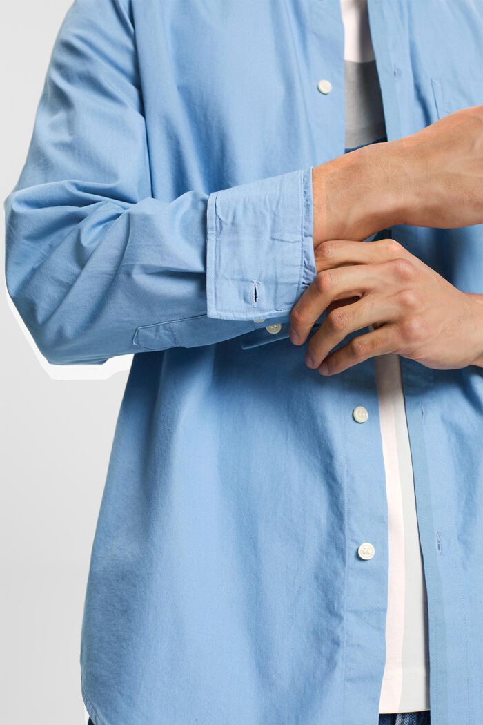 Propínací popelínová košile, 100 % bavlna, LIGHT BLUE, detail image number 4