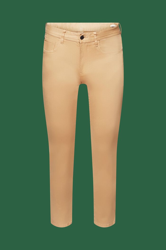 Kalhoty se štíhlým střihem Slim Fit, bio bavlna, BEIGE, detail image number 7