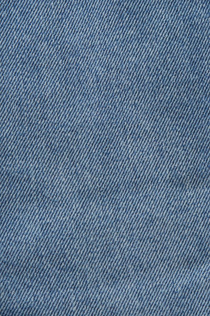 Rovné zužující se džíny se středně vysokým pasem, BLUE MEDIUM WASHED, detail image number 6