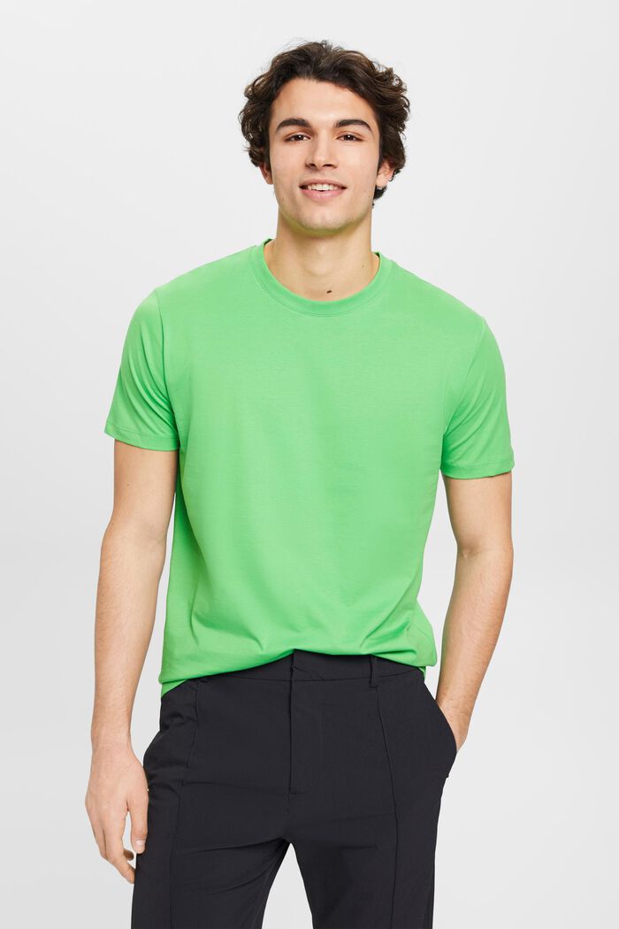 Žerzejové tričko s kulatým výstřihem, GREEN, detail image number 0