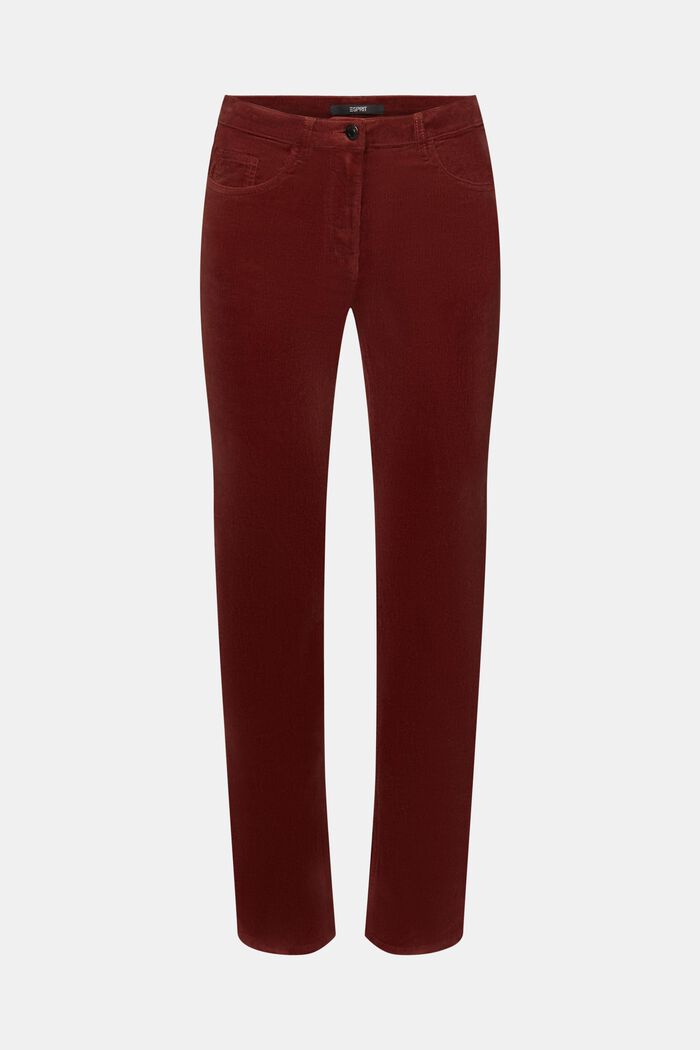 Manšestrové kalhoty s úzkým střihem Slim Fit, RUST BROWN, detail image number 6