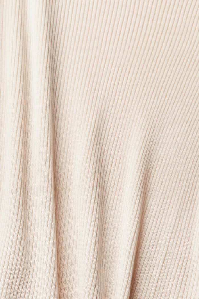 Žebrový pulovr s nařasením, TENCEL™, DUSTY NUDE, detail image number 1