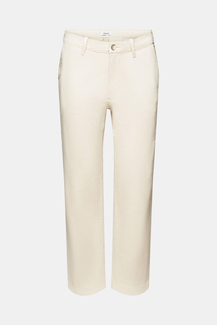 Bavlněné kalhoty chino s rovnými nohavicemi, LIGHT BEIGE, detail image number 7