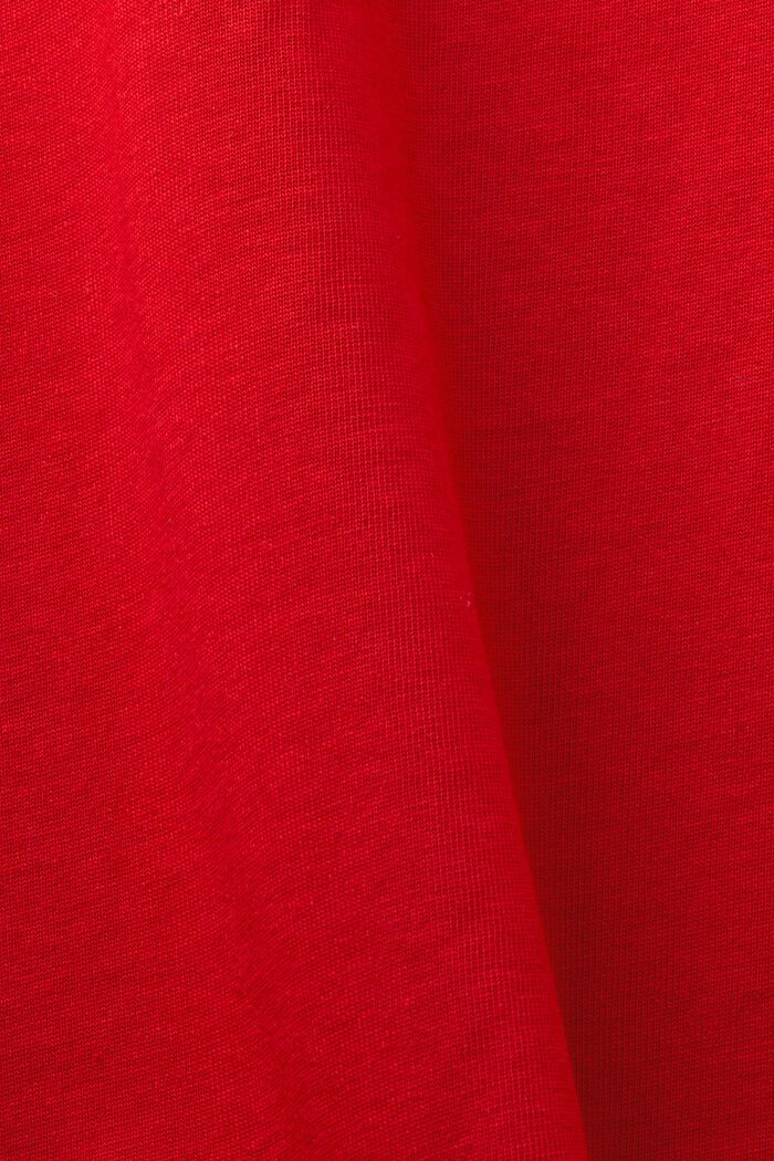 Unisex tričko s logem, z bavlněného žerzeje, RED, detail image number 7
