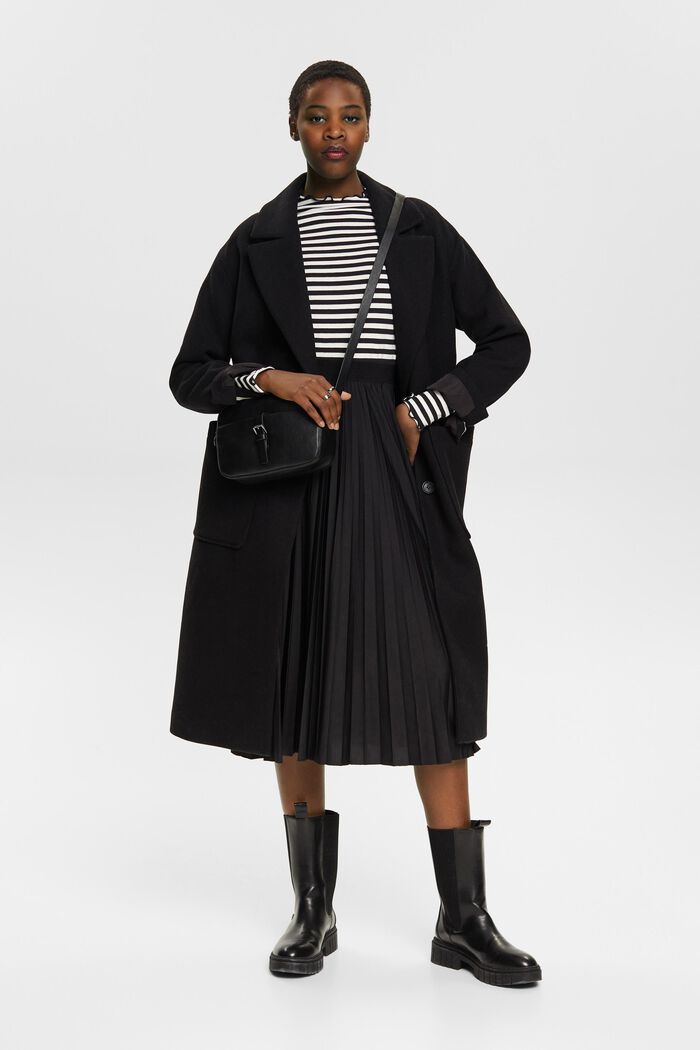 Plisovaná midi sukně, BLACK, detail image number 1